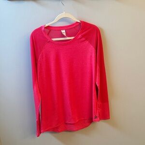 Reebok Women's Vibrant Pink Long Sleeve Tee
